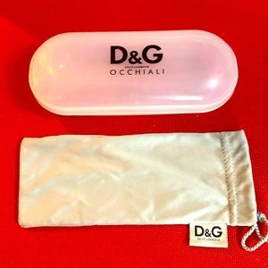 Made in 🇮🇹Vintage D&G Sunglasses Case and Cloth/Bag Vintage